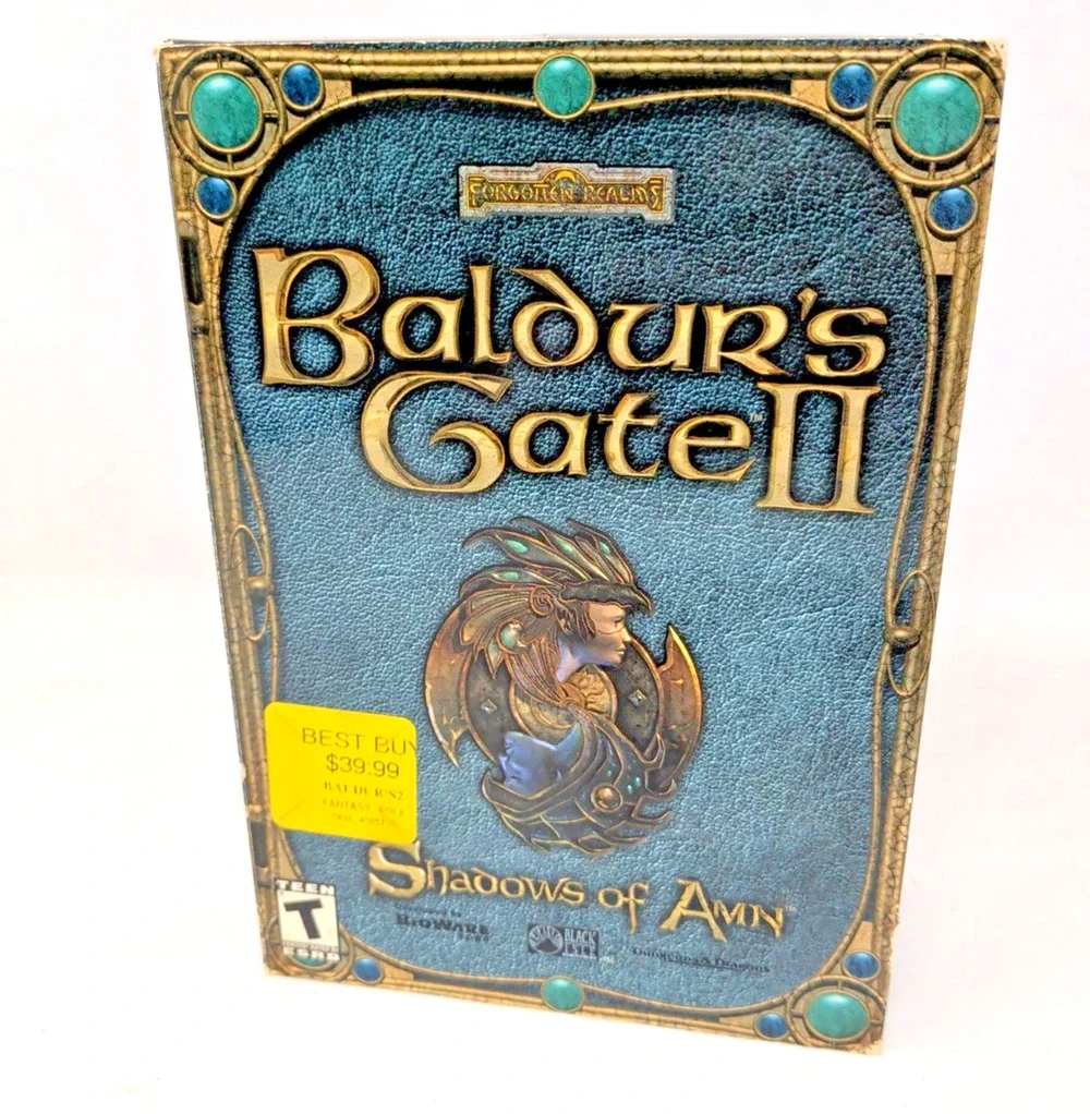 Baldur's Gate II: Shadows of Amn Factory Sealed 2000 Windows PC Box